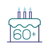 Recognizing NTM MAC infection 60-plus birthday cake icon